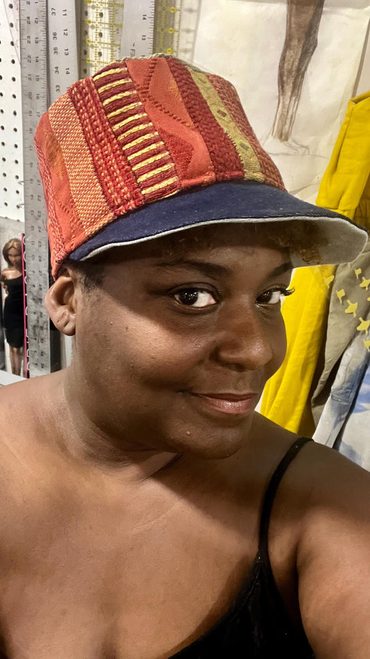 Chenille Scrap Cap / Fall Colors