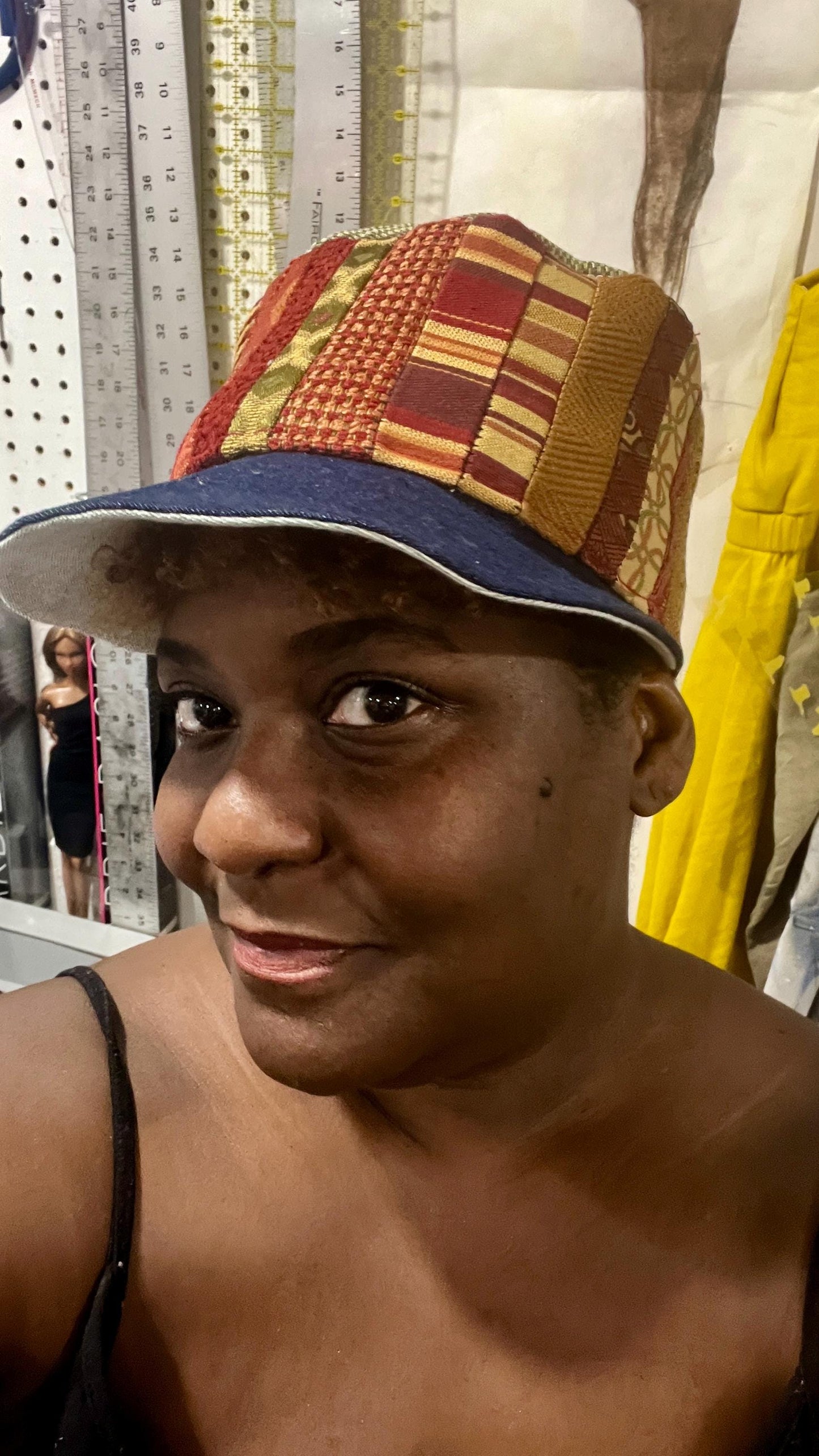 Chenille Scrap Cap / Fall Colors